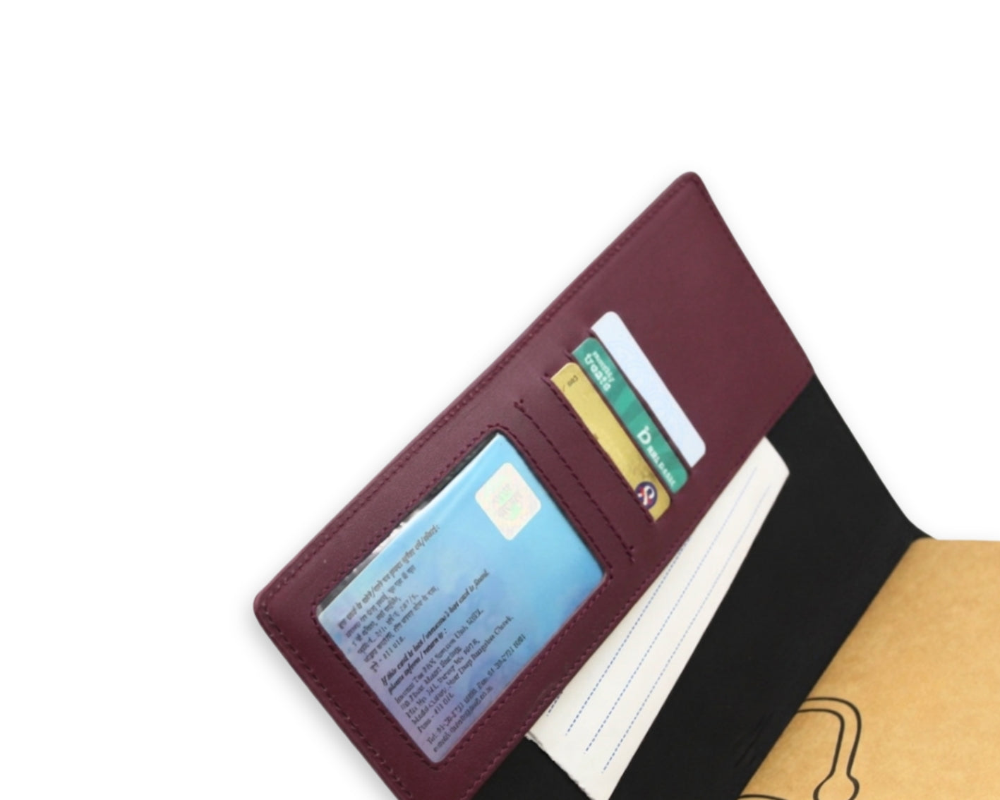 Trifold-Utility Journal with Pockets - Old Mauve (A5 Size)