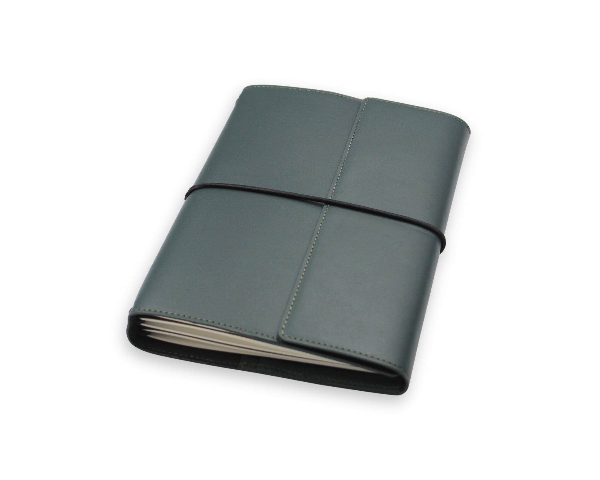 Trifold-Utility Journal with Pockets - Green (A5 Size)