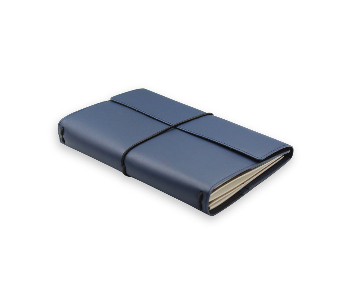 Trifold-Utility Journal with Pockets - Blue - A5 Size (With your Name Customisation)