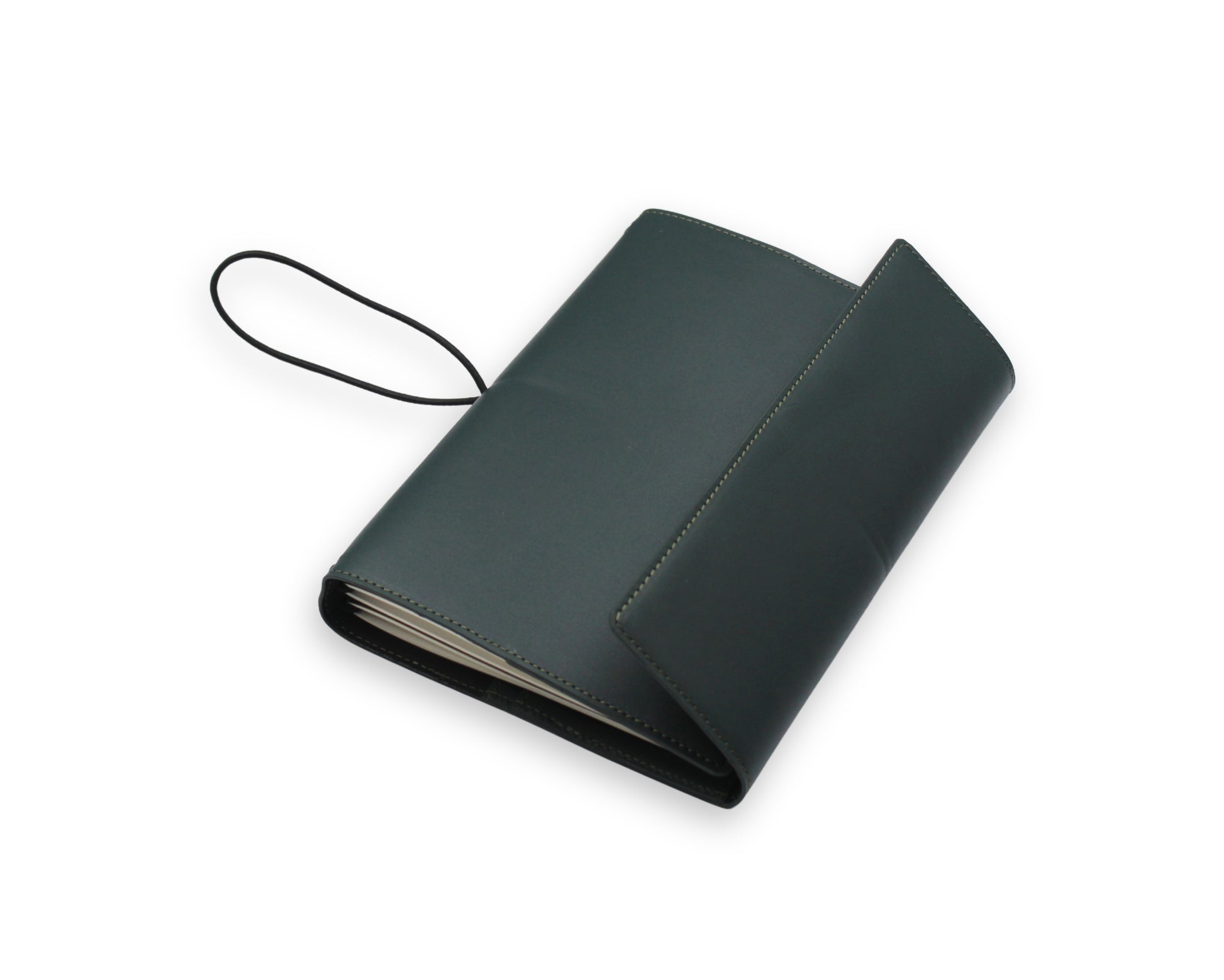 Trifold-Utility Journal with Pockets - Green (A5 Size)