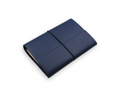 Trifold-Utility Journal with Pockets - Blue - A5 Size (With your Name Customisation)