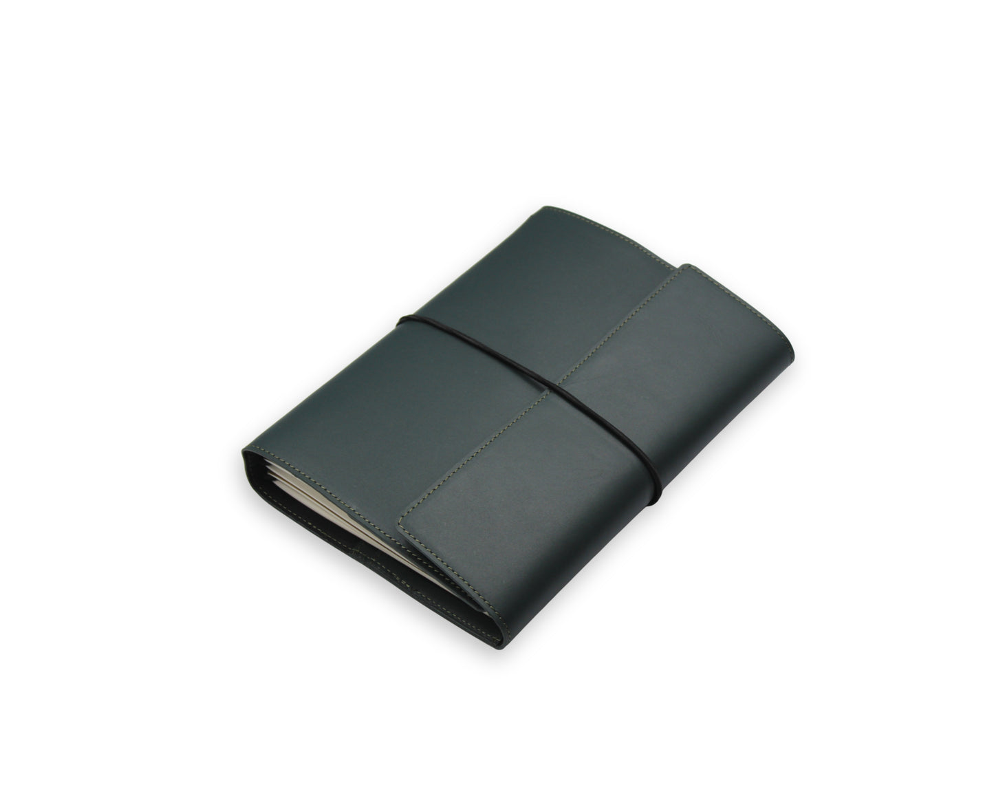 Trifold-Utility Journal with Pockets - Green (A5 Size)