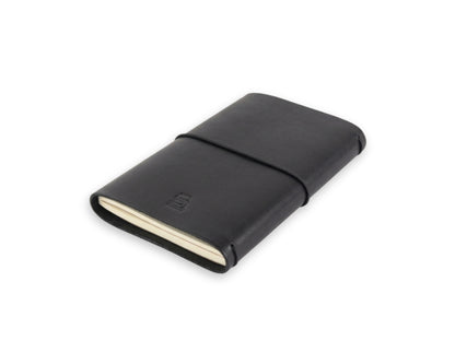 Handmade Leather Trifold Field Journal - Black