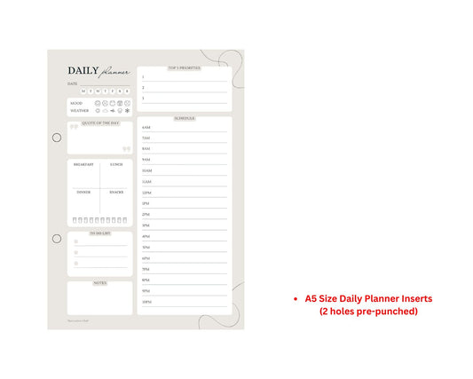 A5 Planner Inserts Bundle