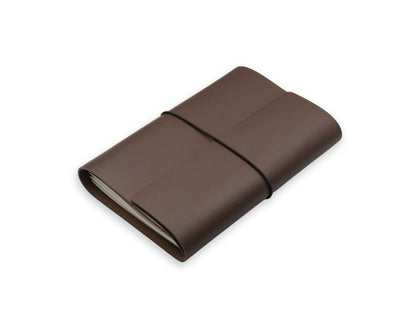 Handmade Leather Trifold Field Journal –Brown- Travel Notebook (With your Name Customisation)