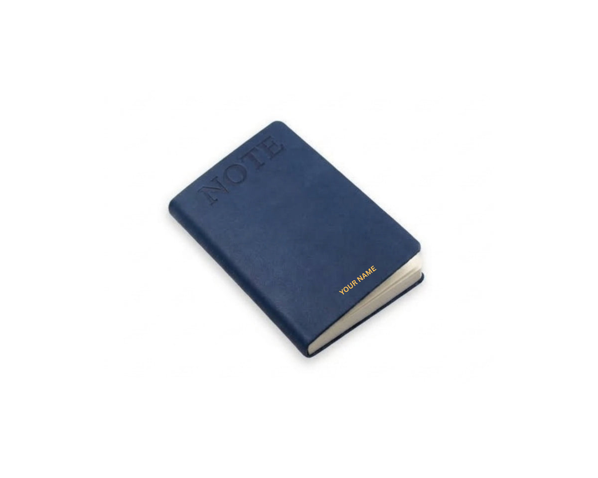The NOTE Pocket Diary – Leather-Bound Blank Notebook (With your Name Customisation)