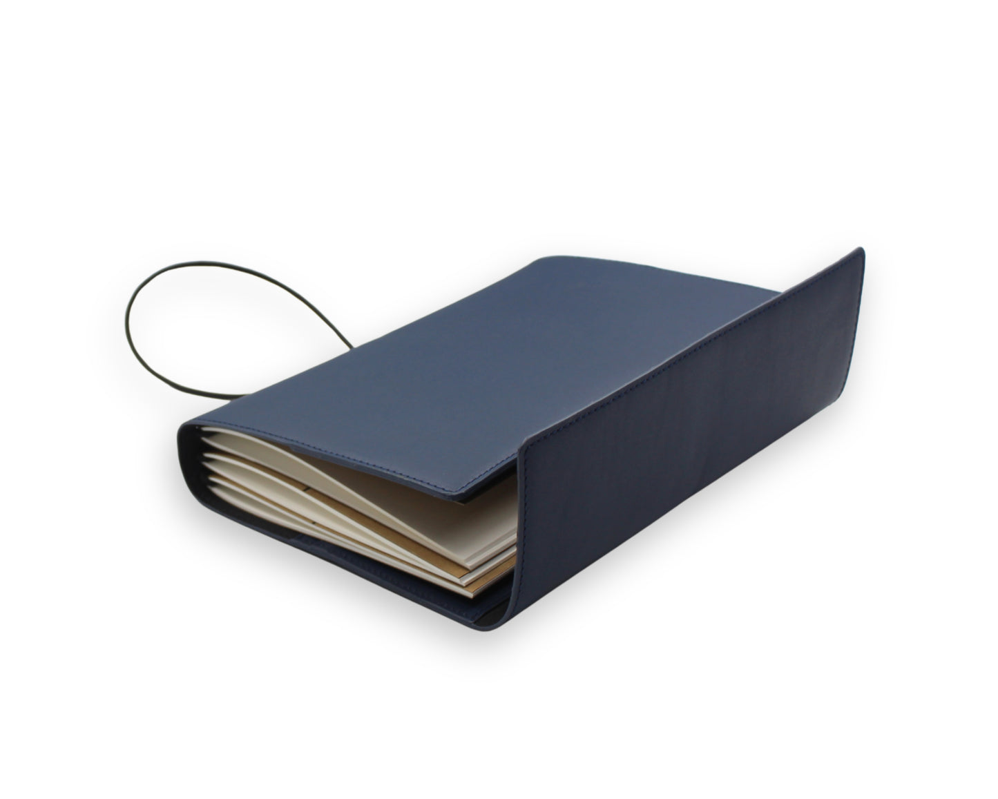 Trifold-Utility Journal with Pockets - Blue - A5 Size (With your Name Customisation)