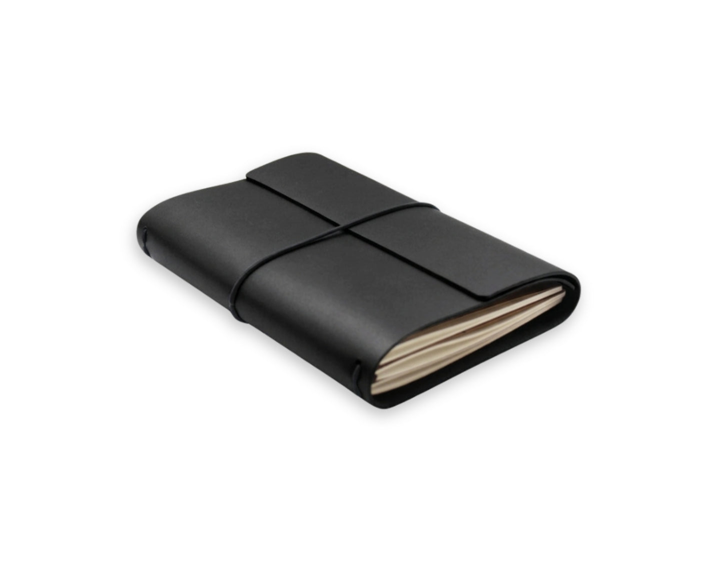 Handmade Leather Trifold Field Journal - Black