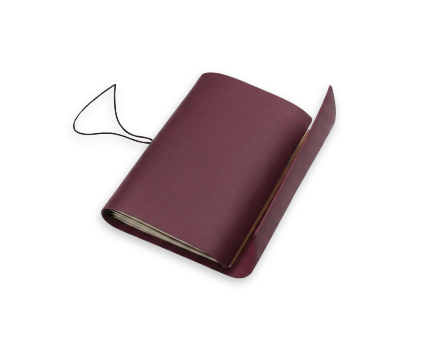 Handmade Leather Trifold Field Journal - Old Mauve - Travel Notebook (With your Name Customisation)