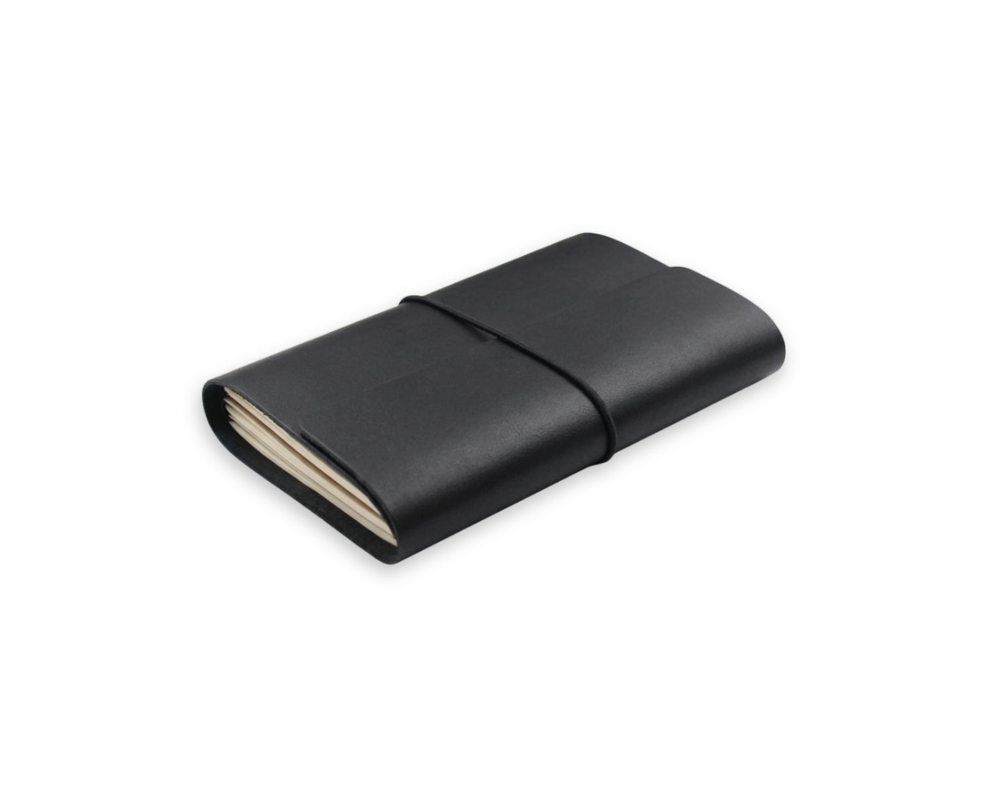 Handmade Leather Trifold Field Journal - Black
