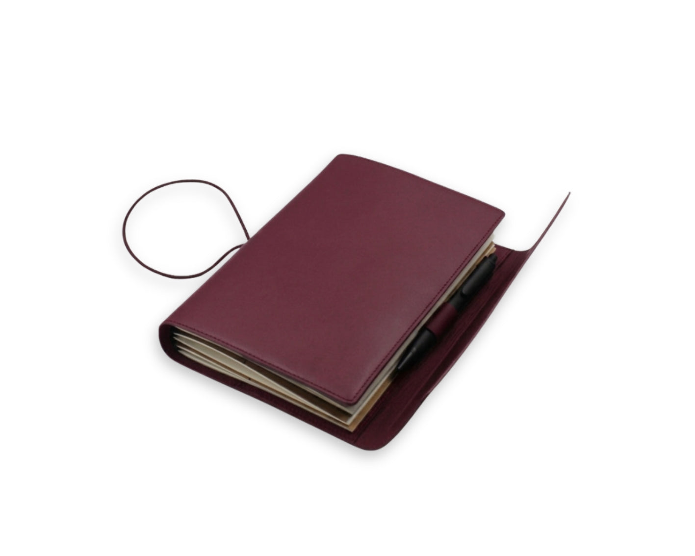 Trifold-Utility Journal with Pockets - Old Mauve (A5 Size)