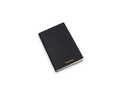 The NOTE Pocket Diary – Leather-Bound Blank Notebook (With your Name Customisation)