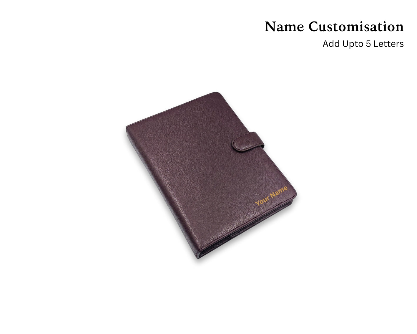Luxury Full Grain Leather A5 Planner Binder - Wine (With your Name Customisation)