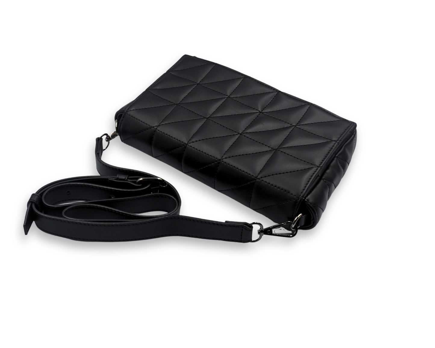 Elina Quilted Sling Bag - Black