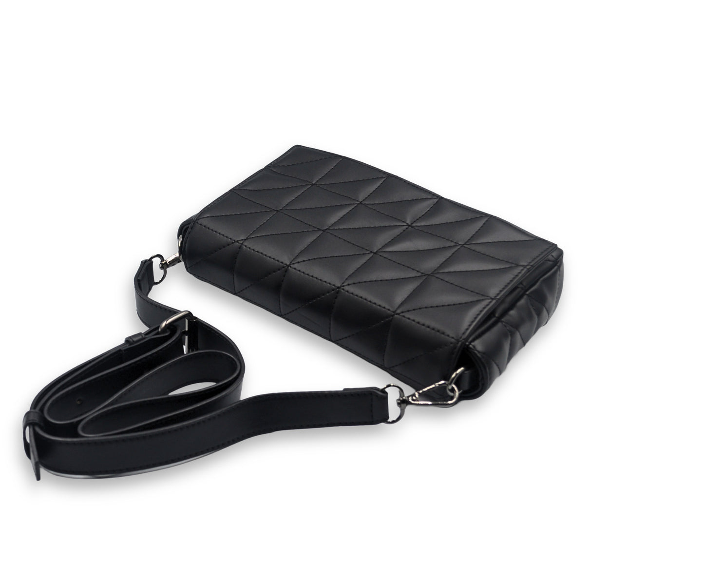 Elina Quilted Sling Bag - Black