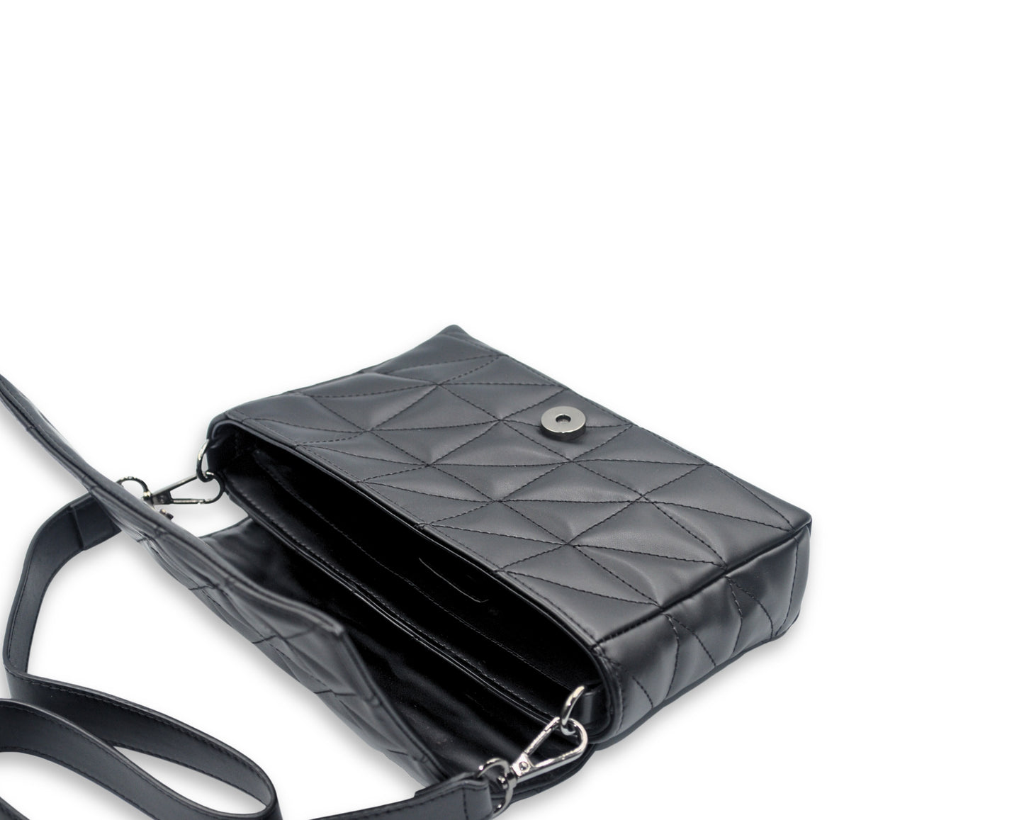 Elina Quilted Sling Bag - Black