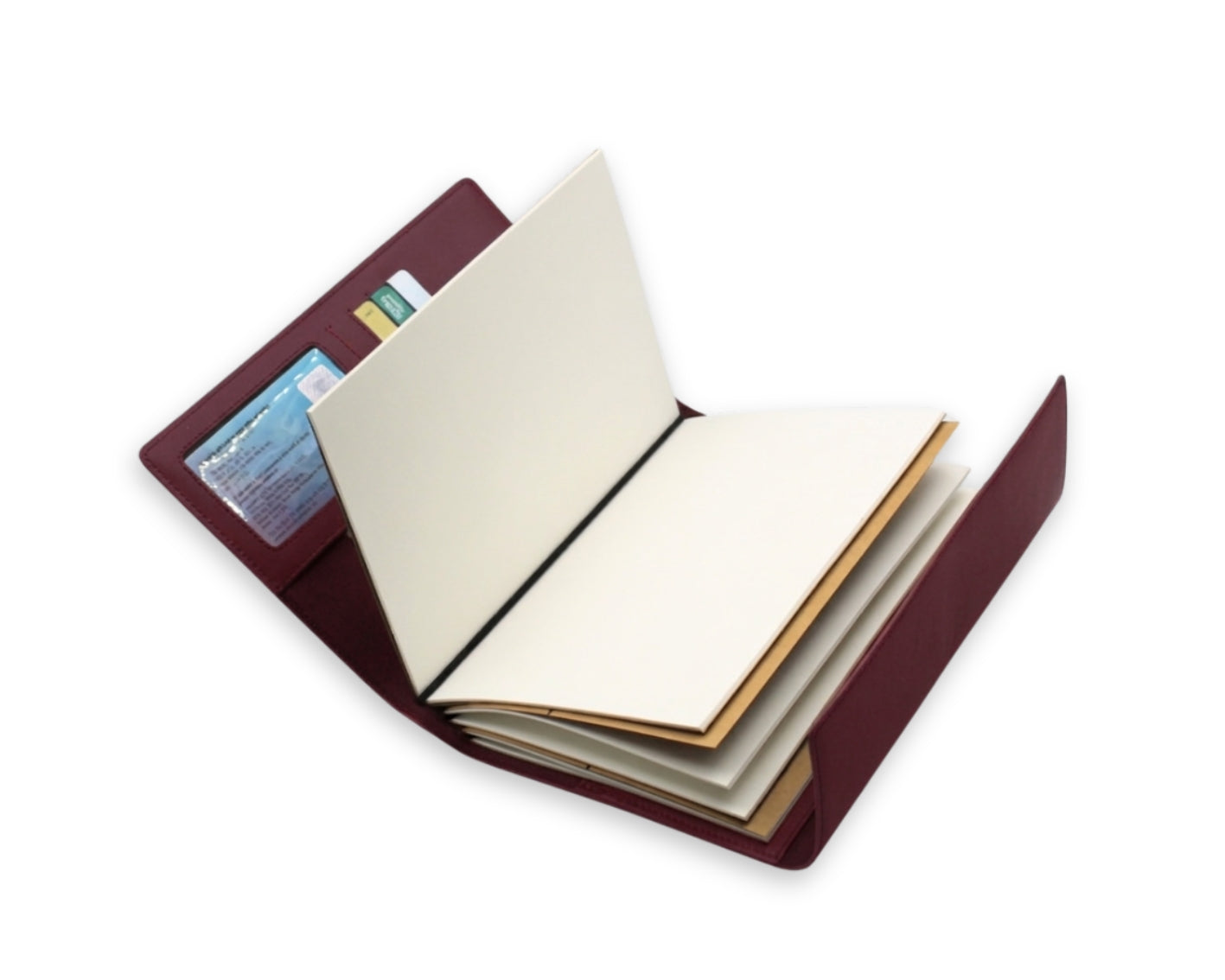 Trifold-Utility Journal with Pockets - Old Mauve (A5 Size)
