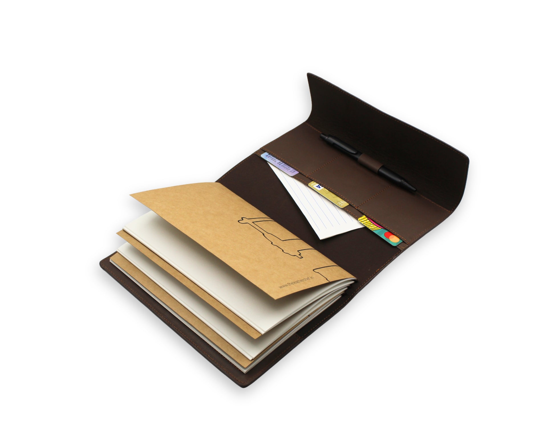Trifold-Utility Journal - Brown (A5 Size)
