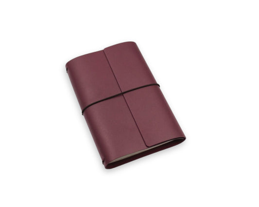 Handmade Leather Trifold Field Journal - Old Mauve