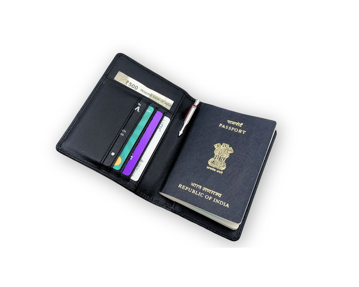 Ashoka Elite Passport Wallet - Black