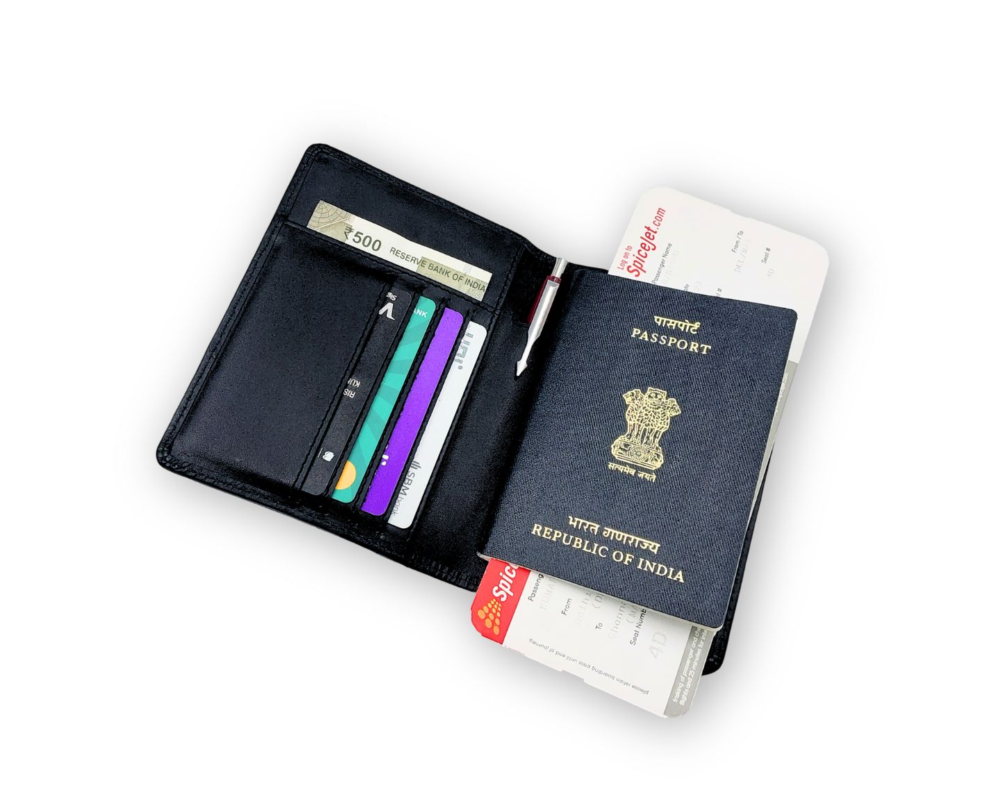 Ashoka Elite Passport Wallet - Black