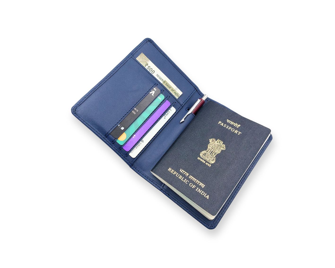 Ashoka Elite Passport Wallet - Blue