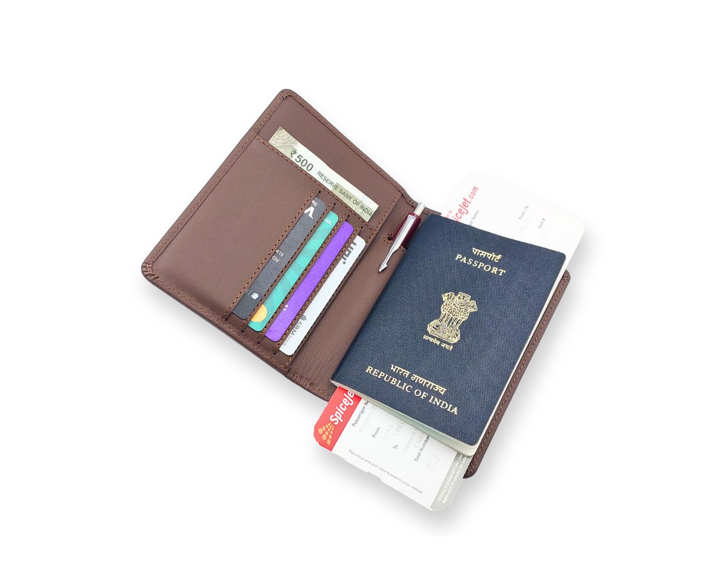 Valentine’s Gift Set for Him: Ashoka Elite Passport Wallet, Urban Slim Wallet, Field Journal, Leather key Loop & Free KitKat