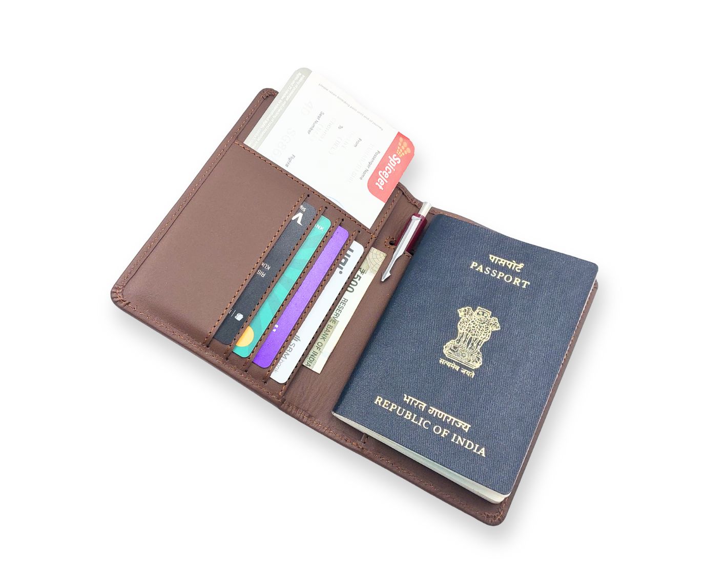 Valentine’s Gift Set for Him: Ashoka Elite Passport Wallet, Urban Slim Wallet, Field Journal, Leather key Loop & Free KitKat