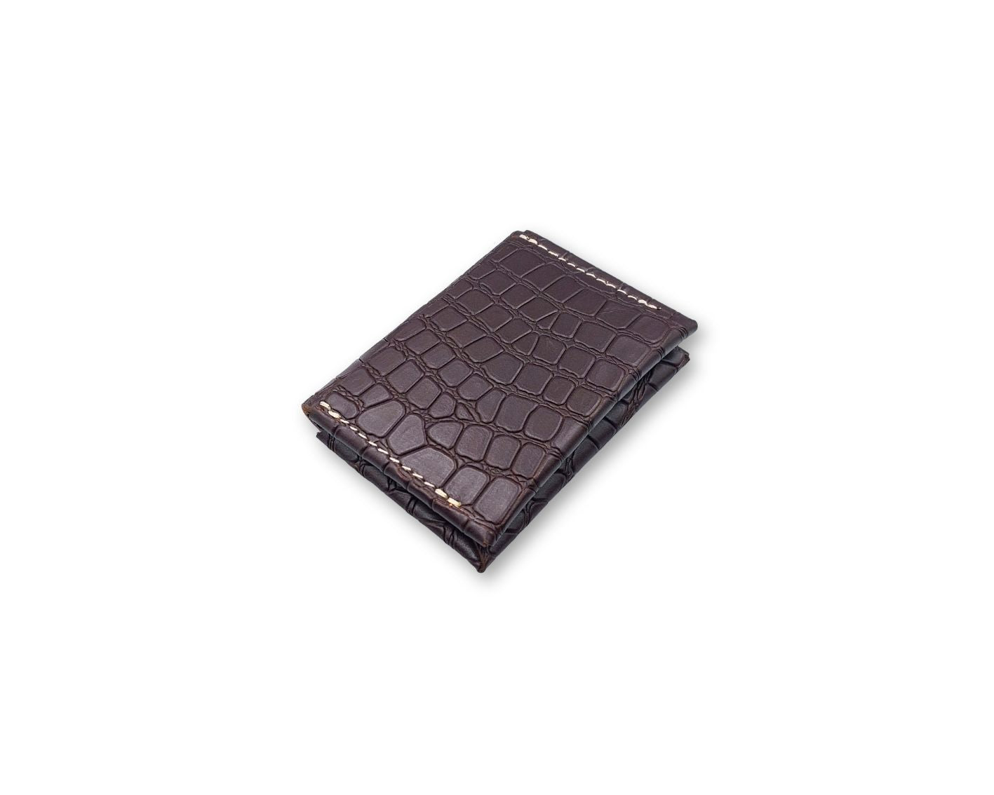 Business Card Case - Choco (Croco Finish)