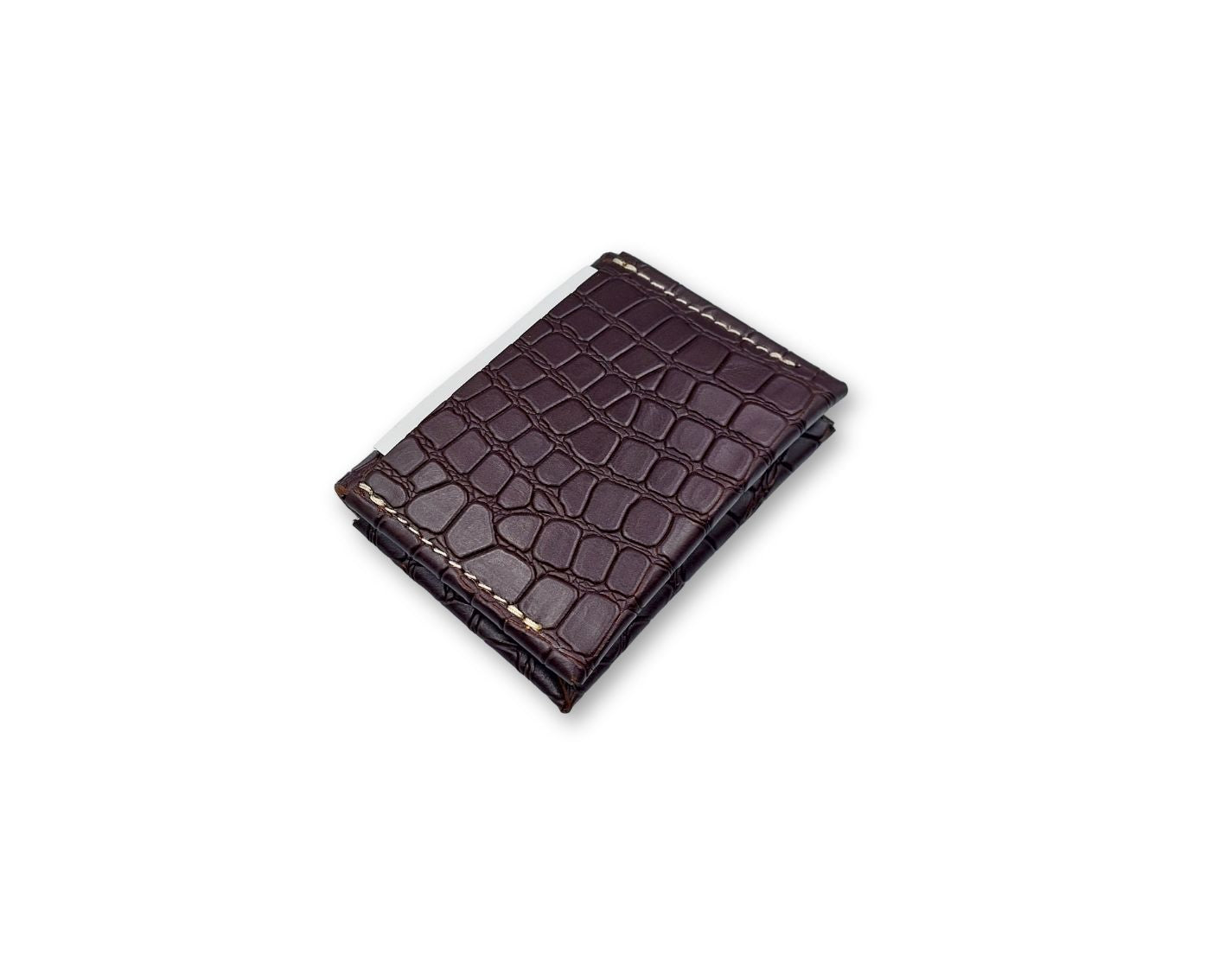 Business Card Case - Choco (Croco Finish)