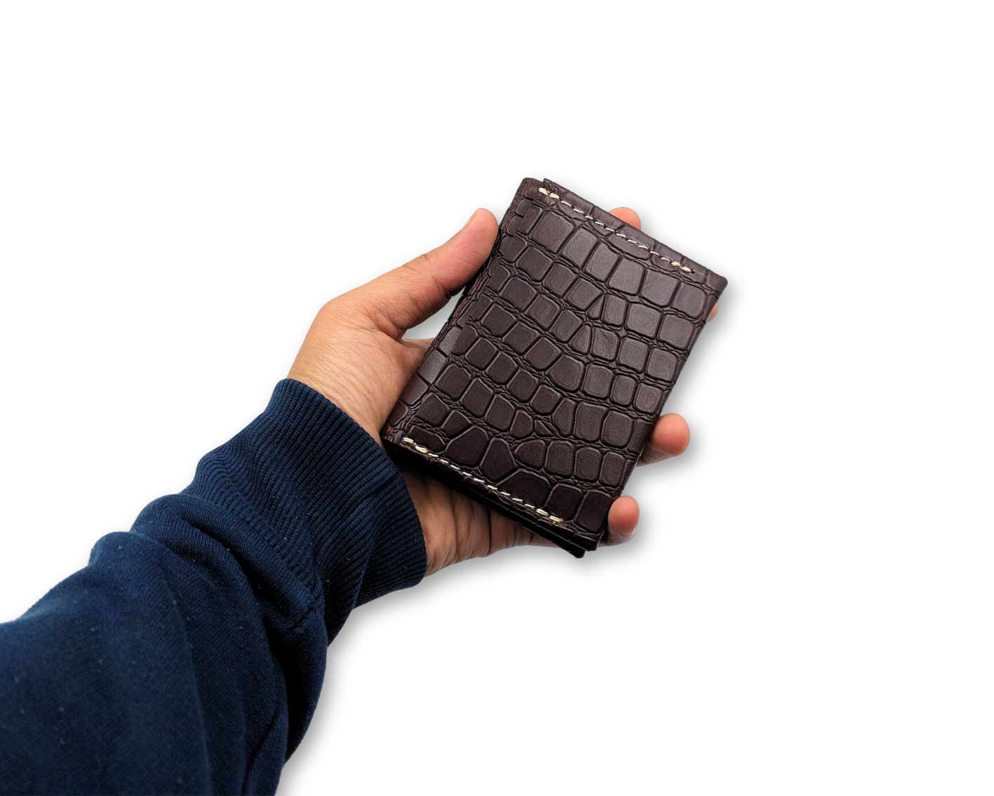 Business Card Case - Choco (Croco Finish)