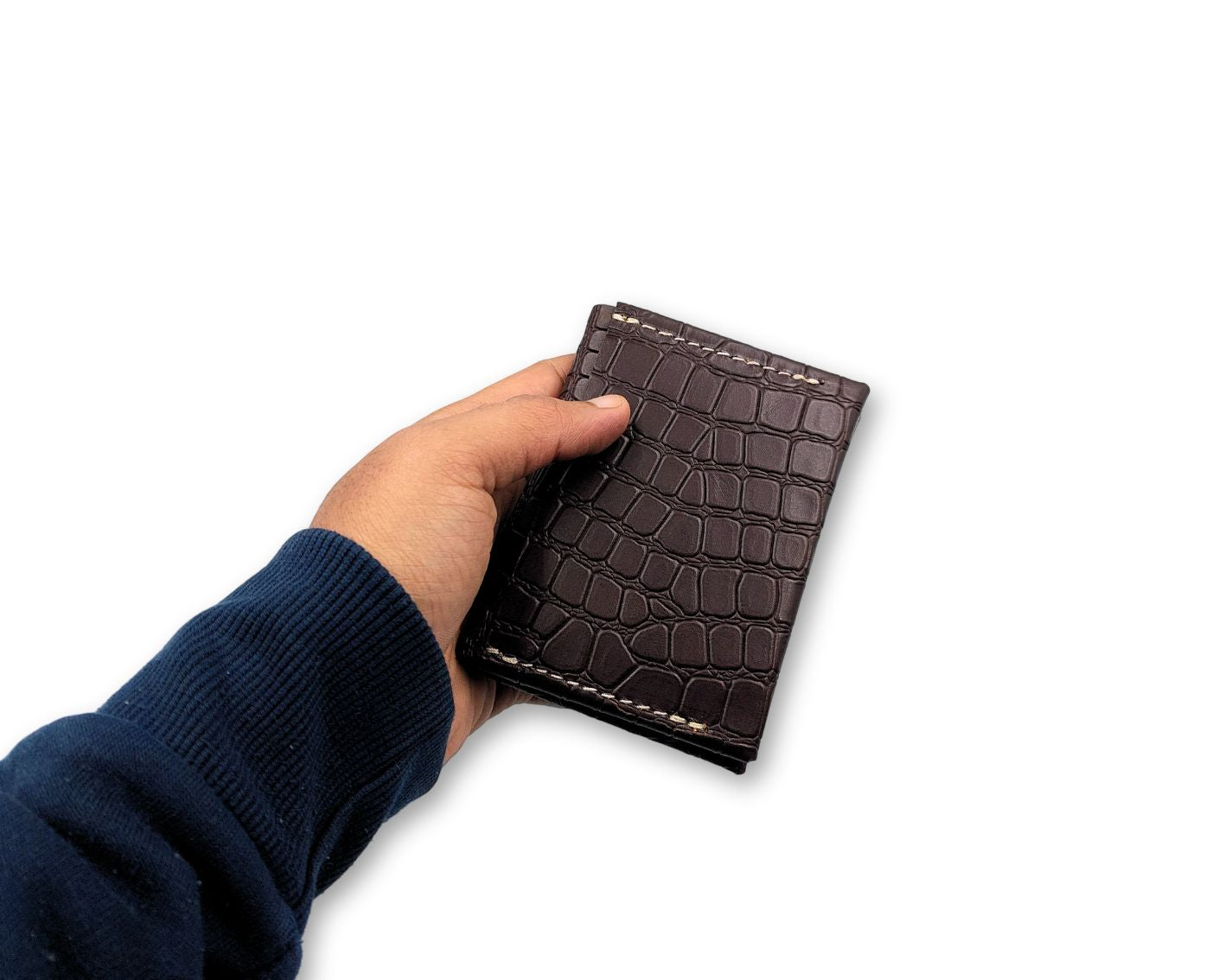 Business Card Case - Choco (Croco Finish)