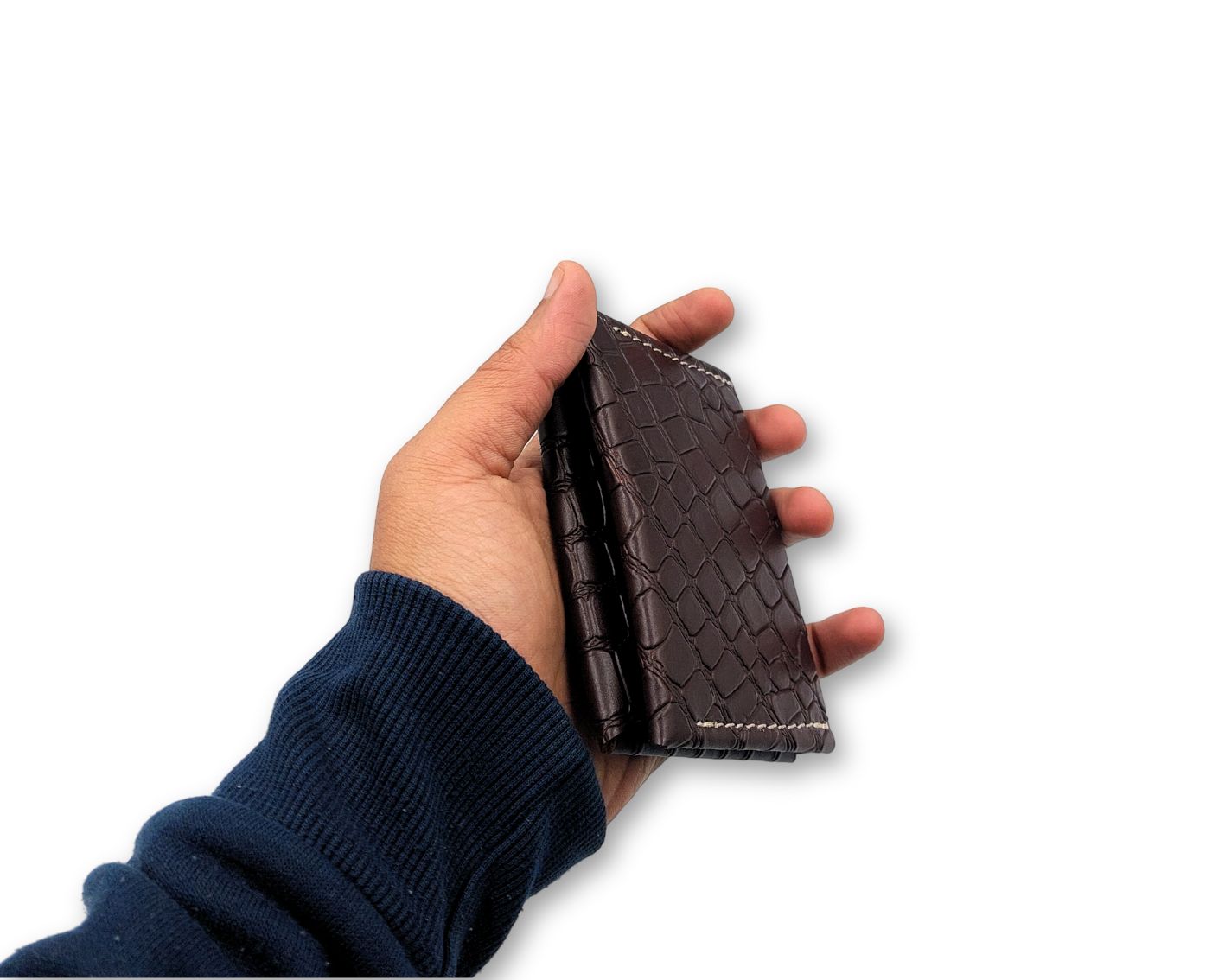 Business Card Case - Choco (Croco Finish)