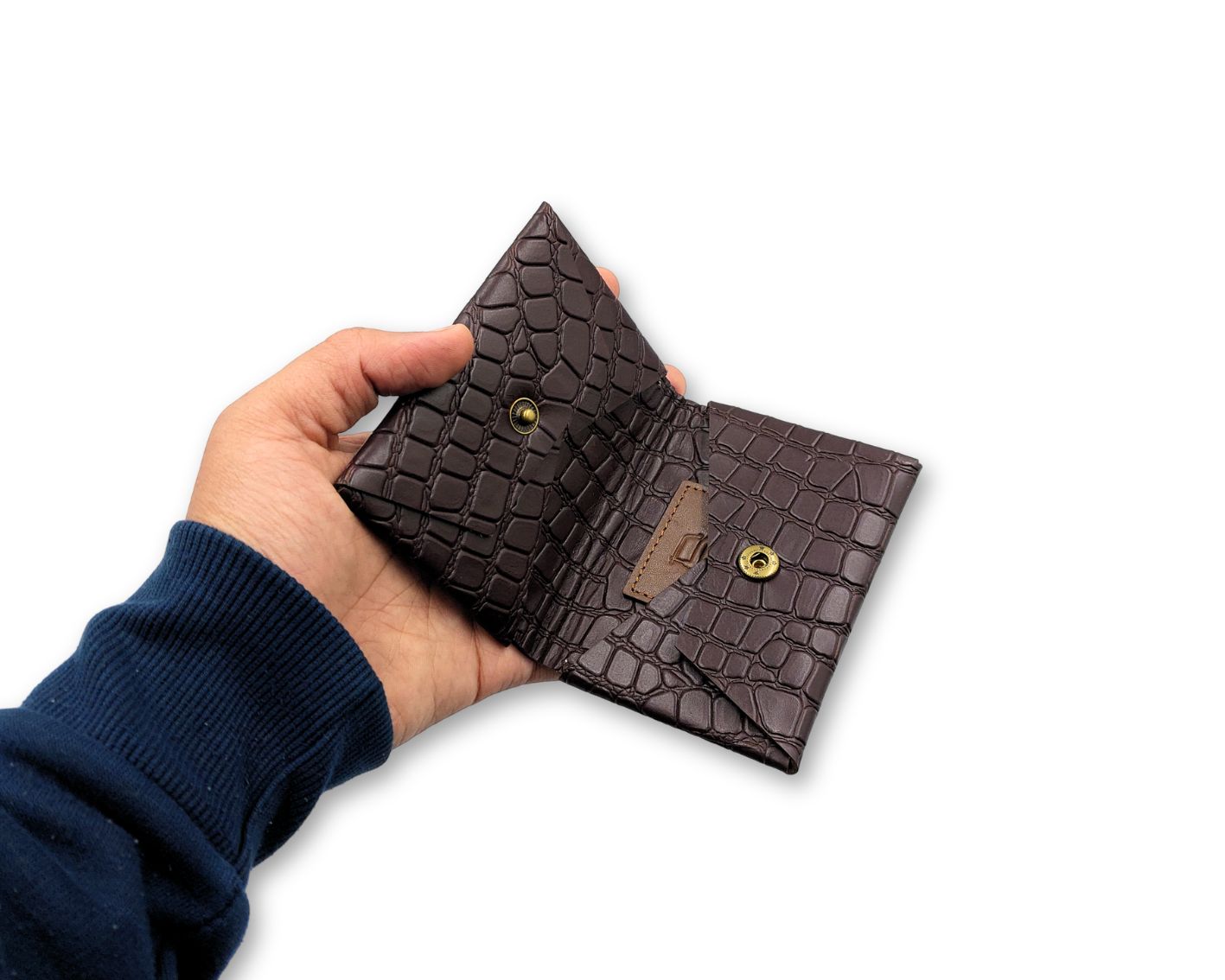 Business Card Case - Choco (Croco Finish)