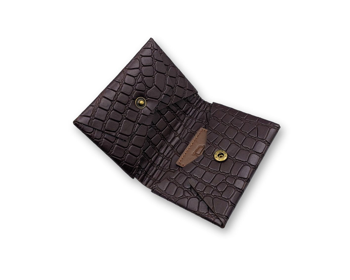 Business Card Case - Choco (Croco Finish)