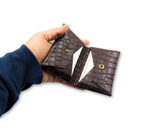 Business Card Case - Choco (Croco Finish)