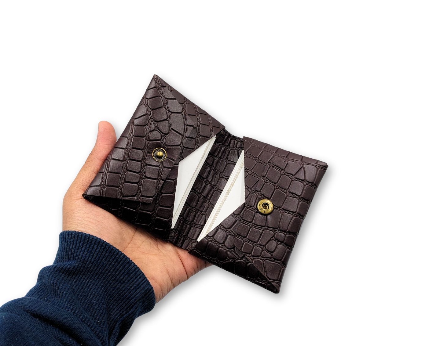 Business Card Case - Choco (Croco Finish)