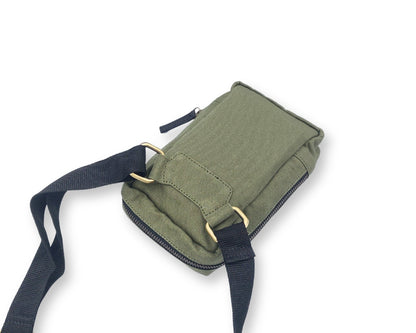 City Sling Bag - Olive (Canvas + Leather)