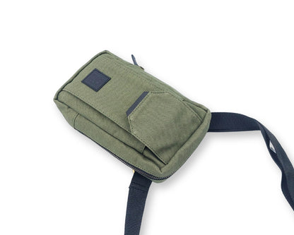City Sling Bag - Olive (Canvas + Leather)