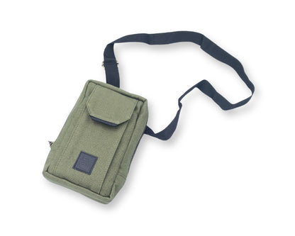 City Sling Bag - Olive (Canvas + Leather)