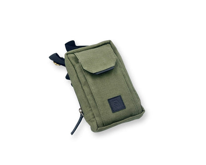City Sling Bag - Olive (Canvas + Leather)