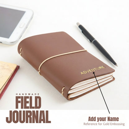 Field Journal - Tan (With your Name Customisation) - The Leather Chef