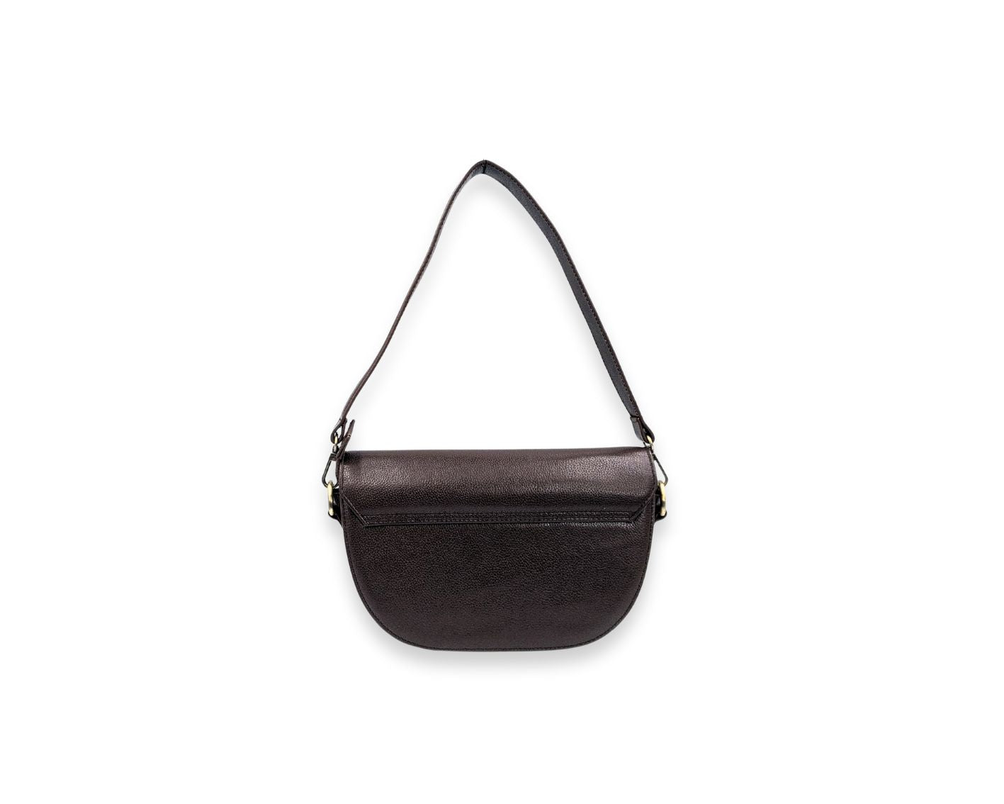 Luna Curve Crossbody – Dual Strap Leather Sling Bag for Women - Chocolate Brown