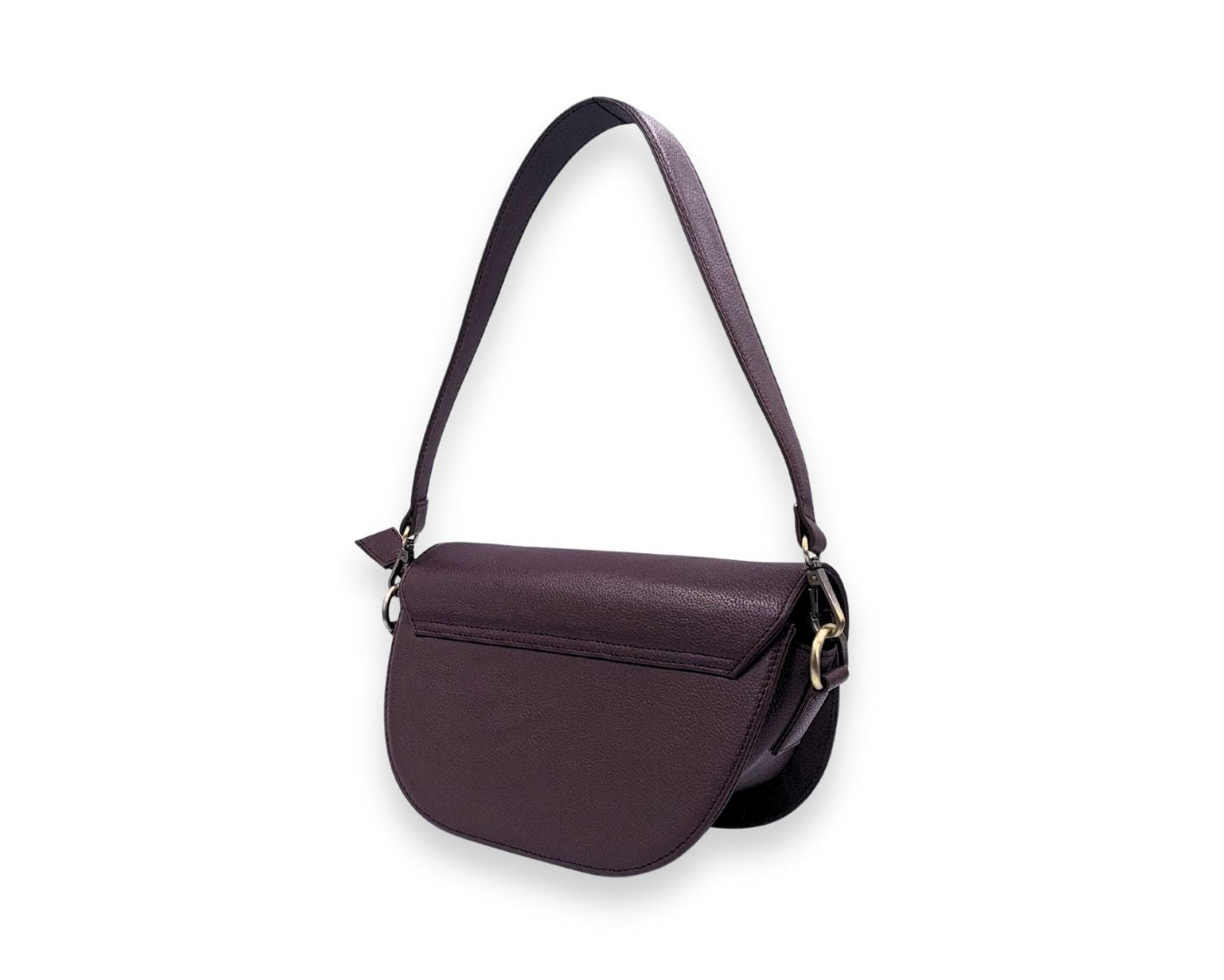 Luna Curve Crossbody – Dual Strap Leather Sling Bag for Women - Wine