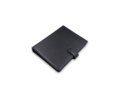 Luxury Full Grain Leather A5 Planner Binder - Black