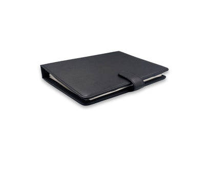 Luxury Full Grain Leather A5 Planner Binder - Black