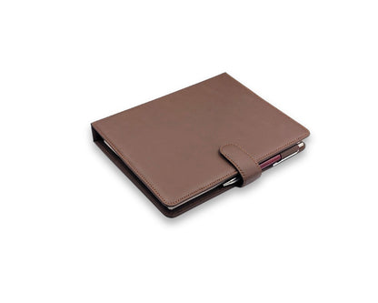 Luxury Full Grain Leather A5 Planner Binder - Brown