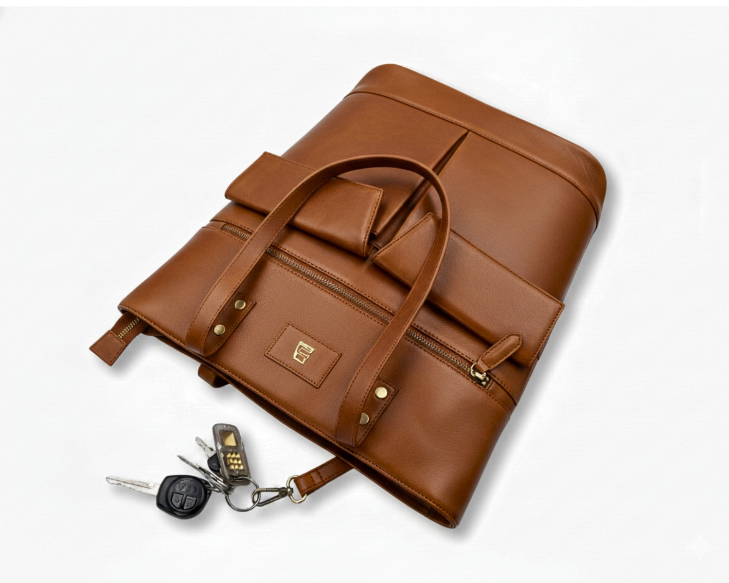 Manhattan office Leather Tote