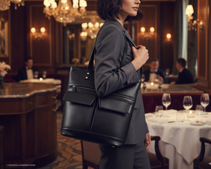 Manhattan office Leather Tote