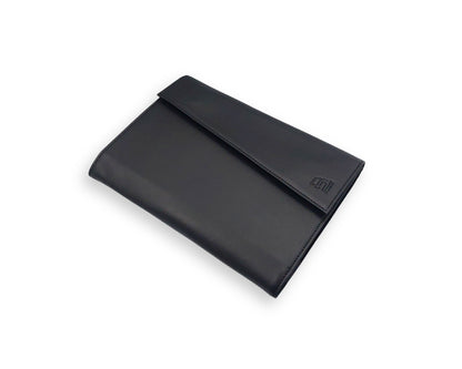 OrbitNote – Leather Diary with Organizer Pockets - Black